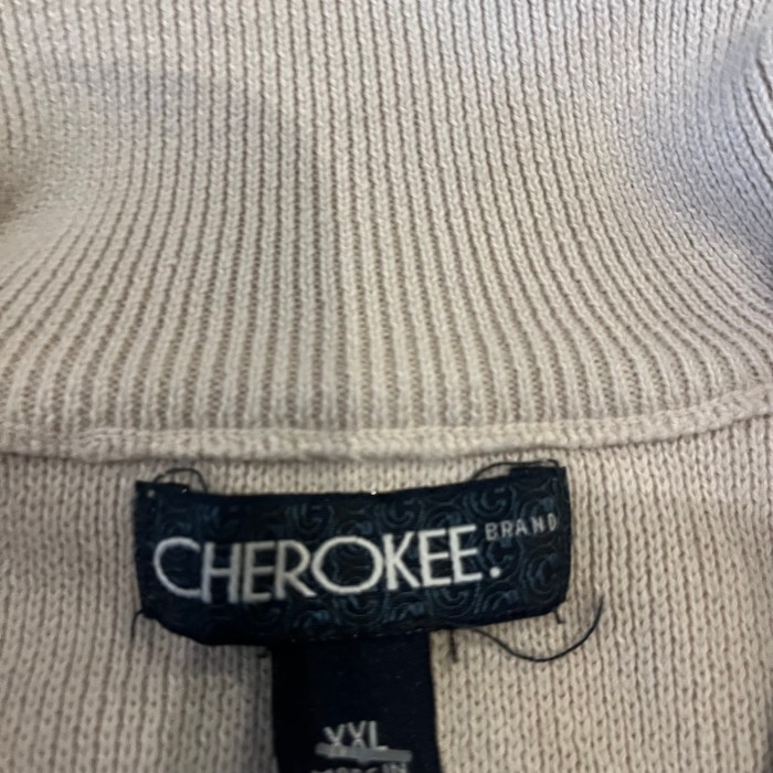 CHEROKEE half zip cotton knit | Vintage.City 古着屋、古着コーデ情報を発信
