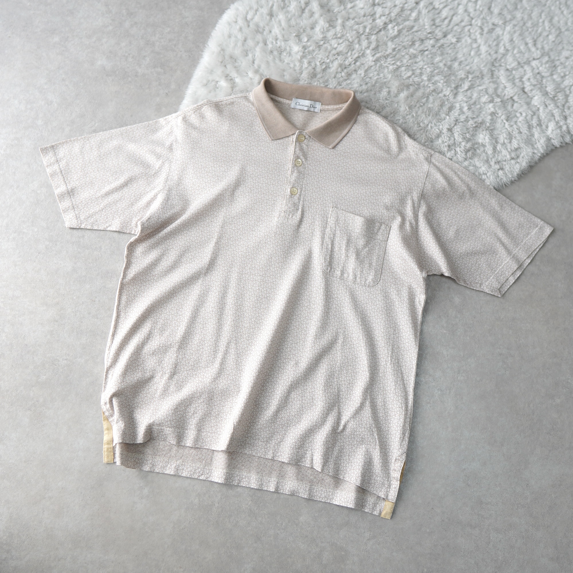 Christian Dior / クリスチャンディオール 半袖ポロシャツ 1990年代製 / CDロゴ総柄 / 日本製 L