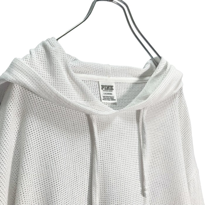 PINK 00s White mesh design hoodie | Vintage.City 빈티지숍, 빈티지 코디 정보