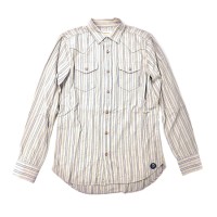 DIESEL ウエスタンシャツ S グレー ストライプ | Vintage.City 古着屋、古着コーデ情報を発信