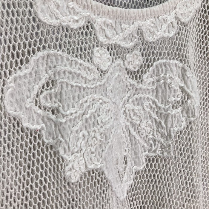 90s DKNY JEANS lace design mesh knit vest | Vintage.City 古着屋、古着コーデ情報を発信