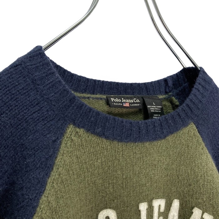 90s Polo Jeans Co. RL bi-color knit sweater | Vintage.City 빈티지숍, 빈티지 코디 정보