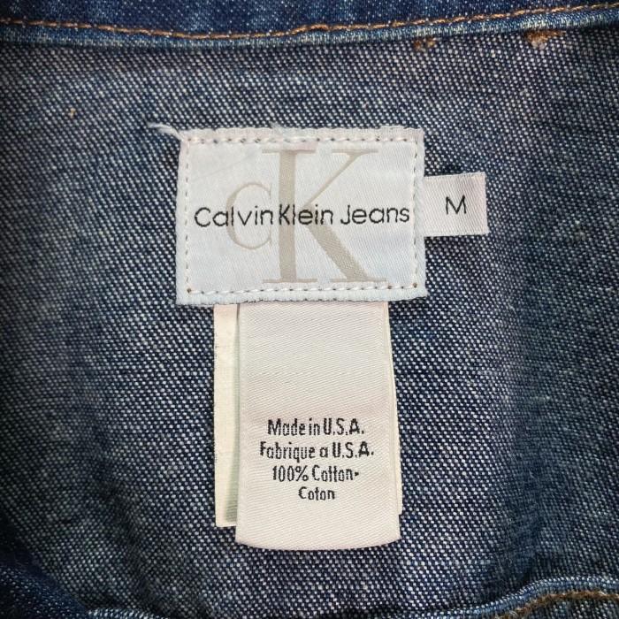 90s Calvin Klein Jeans design denim tracker jacket | Vintage.City 빈티지숍, 빈티지 코디 정보