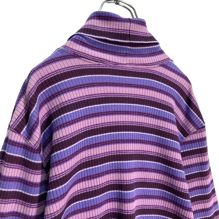 90s FASHION BUG L/S High-neck border knitsew | Vintage.City 빈티지숍, 빈티지 코디 정보