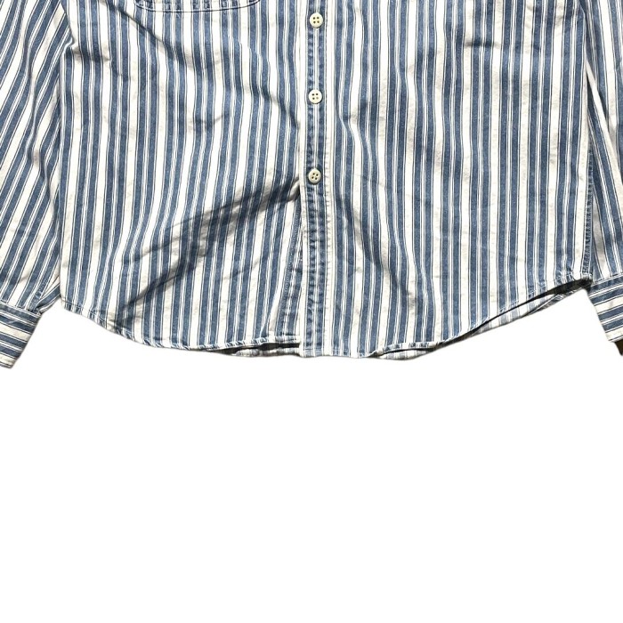 90s GAP denim striped shirt ギャップ ストライプシャツ | Vintage.City 古着屋、古着コーデ情報を発信