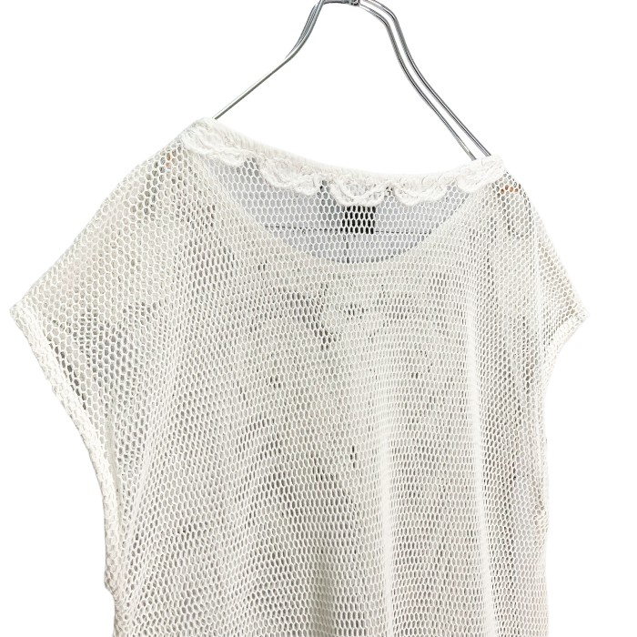90s DKNY JEANS lace design mesh knit vest | Vintage.City 빈티지숍, 빈티지 코디 정보