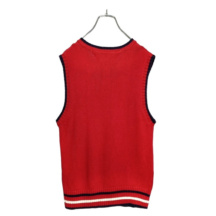 90s TOMMY HILFIGER Acrylic/Cotton design knit vest | Vintage.City 古着屋、古着コーデ情報を発信