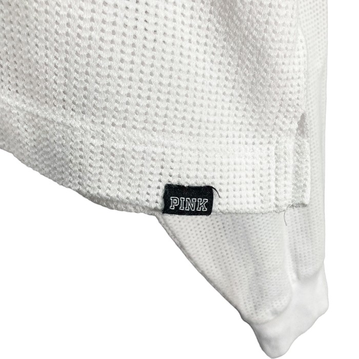 PINK 00s White mesh design hoodie | Vintage.City 古着屋、古着コーデ情報を発信