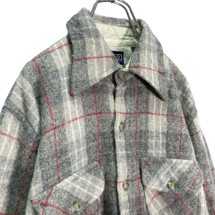 70s ENRO L/S check design wool shirt | Vintage.City 빈티지숍, 빈티지 코디 정보