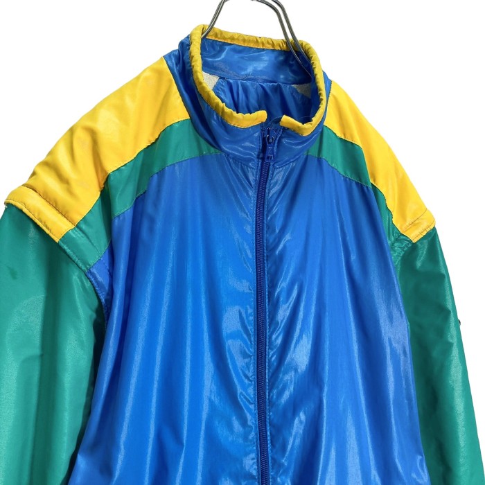 90s nortons zip-up multicolored detachable nylon jacket | Vintage.City 古着屋、古着コーデ情報を発信