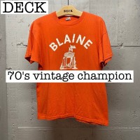 【5月29日まで購入可能】70s vintage チャンピオン　バータグ　プリントTシャツ　オレンジ   TS179 | Vintage.City 古着屋、古着コーデ情報を発信