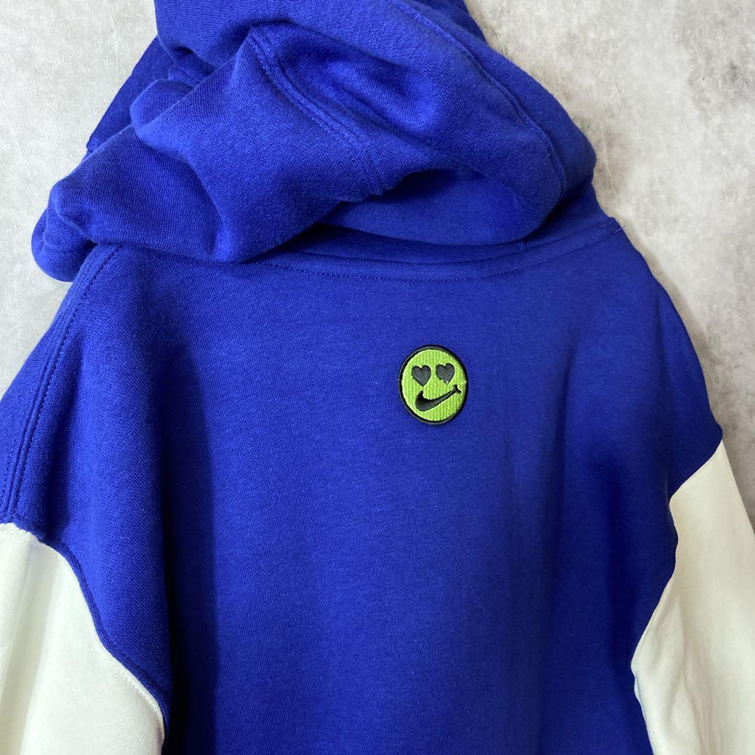 NIKE 2tone hoodie size L 配送A ナイキ 刺繍ロゴ ツートンカラー ...