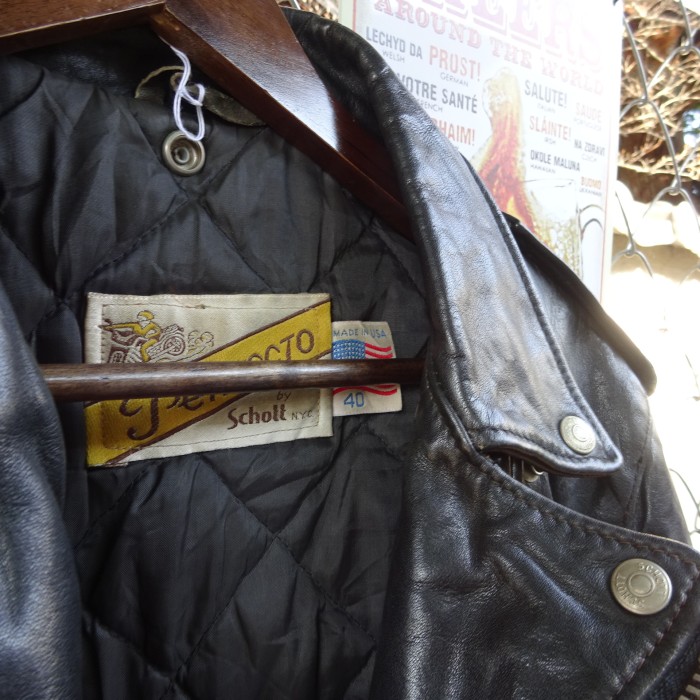 80s ショット ダブルライダース サイズ40 黒 袖チャック レザージャケット 9878 | Vintage.City 古着屋、古着コーデ情報を発信