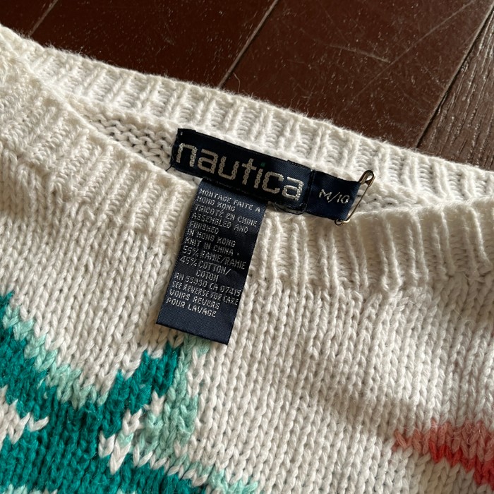90's NAUTICA Cotton Knit Sweater ノーティカ コットンニット M | Vintage.City 古着屋、古着コーデ情報を発信
