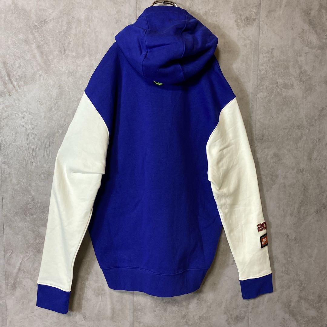 NIKE 2tone hoodie size L 配送A ナイキ 刺繍ロゴ ツートンカラー ...