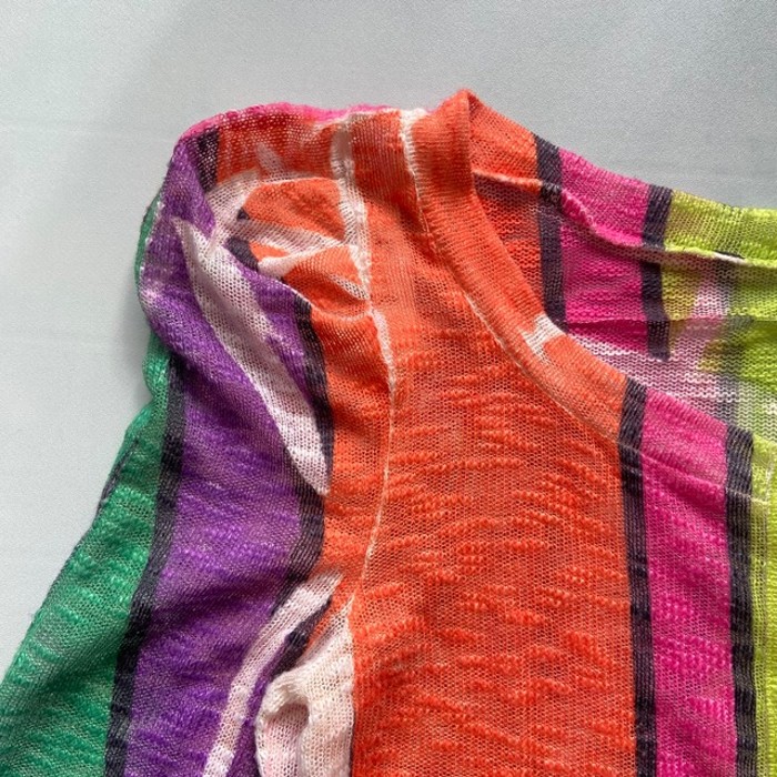 neon colors puff sleeves cardigan | Vintage.City 빈티지숍, 빈티지 코디 정보