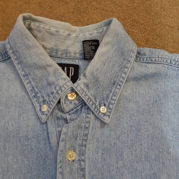 90s OLD GAP denim BD shirt | Vintage.City 古着屋、古着コーデ情報を発信
