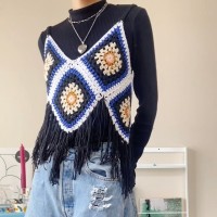 crochet fringe camisole | Vintage.City 빈티지숍, 빈티지 코디 정보