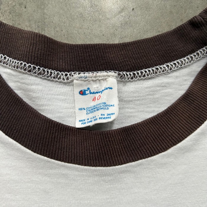 80s チャンピオン リンガーtシャツ USA製  ブラウン ミリタリー | Vintage.City 古着屋、古着コーデ情報を発信