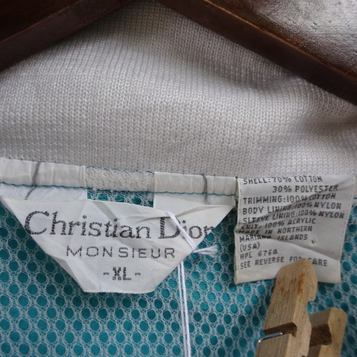 クリスチャンディオール ブルゾン XL ライトブルー ライン 白 フルジップ 9894 | Vintage.City 古着屋、古着コーデ情報を発信