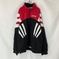 90s adidas ライナーロゴ付き ナイロンジャケット 赤 黒 白 M | Vintage.City 古着屋、古着コーデ情報を発信