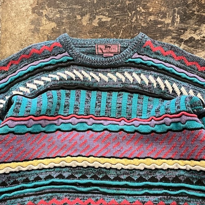 90s CONCRETE 3D cotton＆ramie knit 綿&麻 | Vintage.City 古着屋、古着コーデ情報を発信