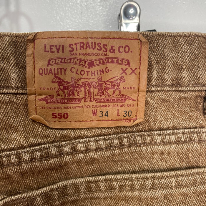 90s USA製 Levi's 550 センタープレスデニムパンツ 茶 W34 | Vintage.City 古着屋、古着コーデ情報を発信