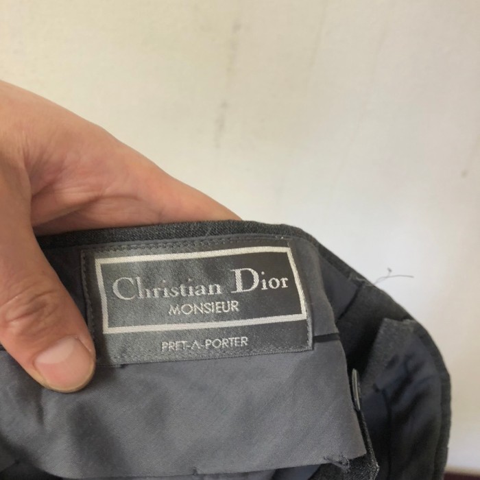 90's Christian Diorスラックス　スーツパンツ　グレー　W85 | Vintage.City 古着屋、古着コーデ情報を発信