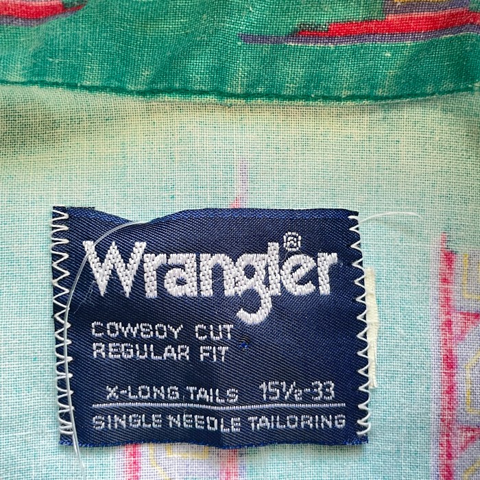 80〜90's Wrangler Cotton L/S shirts                                                              古着　us古着　ラングラー　シャツ　ネイティブ柄 | Vintage.City 古着屋、古着コーデ情報を発信