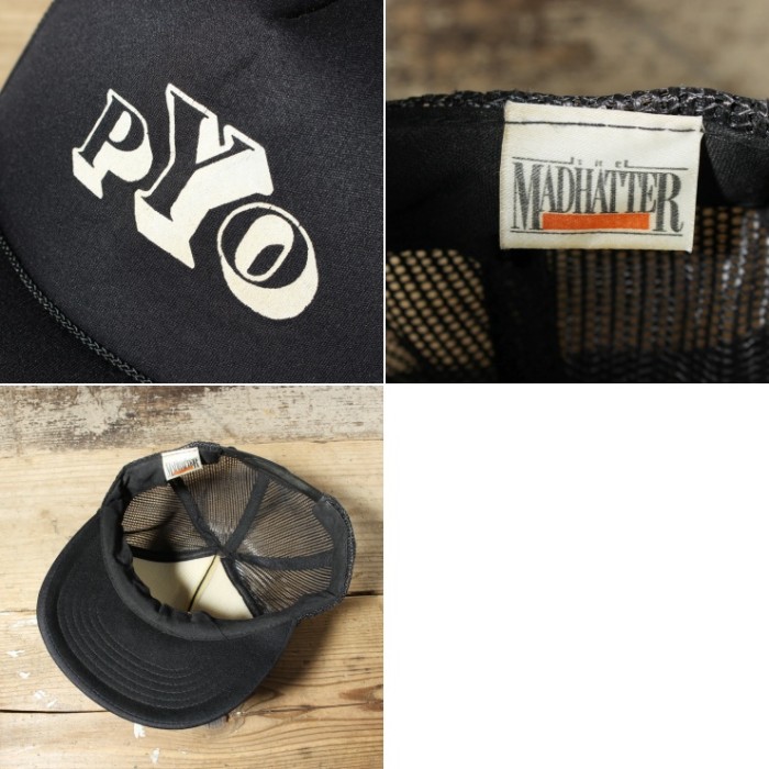 80s 90s USA PYO メッシュ トラッカー キャップ 帽子 ブラック フリーサイズ アメリカ古着 | Vintage.City Vintage Shops, Vintage Fashion Trends