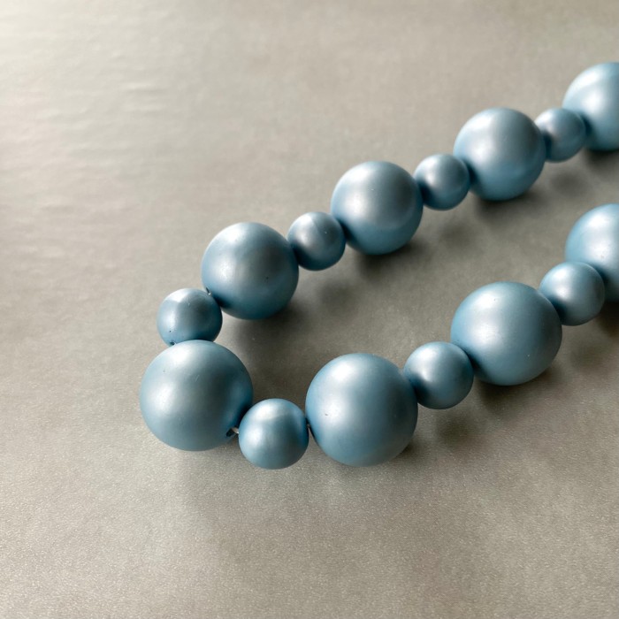 Vintage 70〜80s retro blue pearl bubble beads necklace レトロ ヴィンテージ アクセサリー ブルー パール バブル ビーズ ネックレス | Vintage.City 古着屋、古着コーデ情報を発信