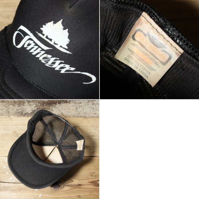 80s 90s USA Jennessee メッシュ トラッカー キャップ 帽子 ブラック フリーサイズ アメリカ古着 | Vintage.City 빈티지숍, 빈티지 코디 정보