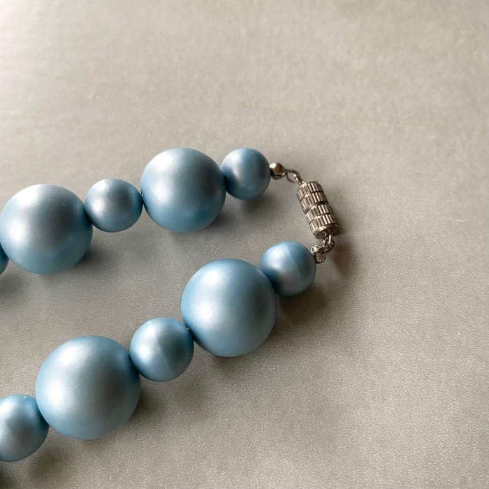 Vintage 70〜80s retro blue pearl bubble beads necklace レトロ ヴィンテージ アクセサリー ブルー パール バブル ビーズ ネックレス | Vintage.City 古着屋、古着コーデ情報を発信