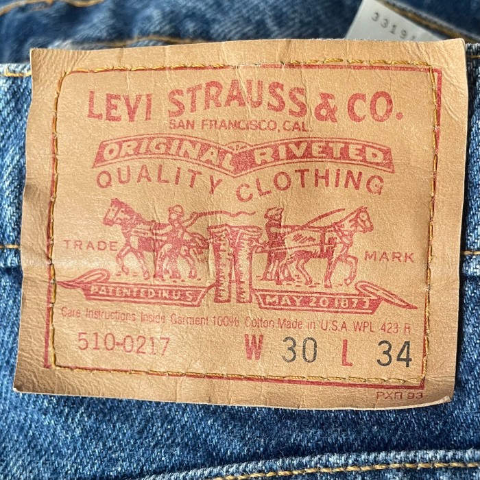 90s Made in USA Levi's 510 アメリカ製リーバイスハイウエストテーパードデニムパンツ | Vintage.City 古着屋、古着コーデ情報を発信