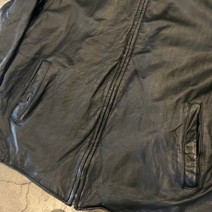 DOCKERS single leather zip up jacket | Vintage.City 古着屋、古着コーデ情報を発信