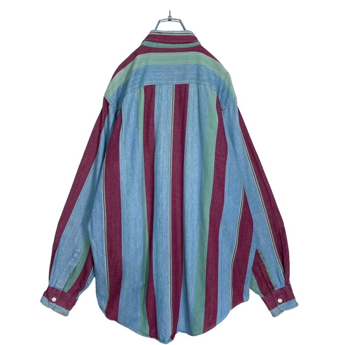 90s RALPH LAUREN CHAPS L/S multicolored stripe shirt | Vintage.City 古着屋、古着コーデ情報を発信