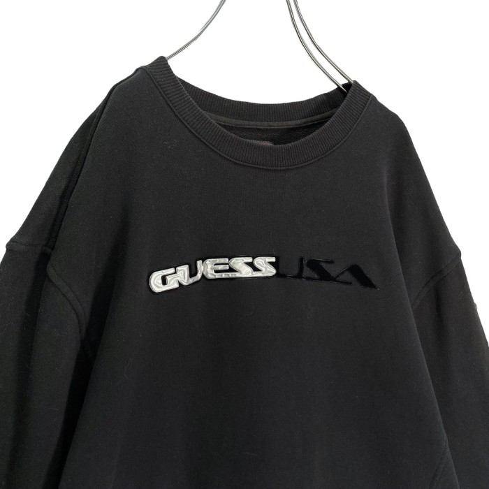 90-00s OLD GUESS Logo design black sweatshirt | Vintage.City 빈티지숍, 빈티지 코디 정보