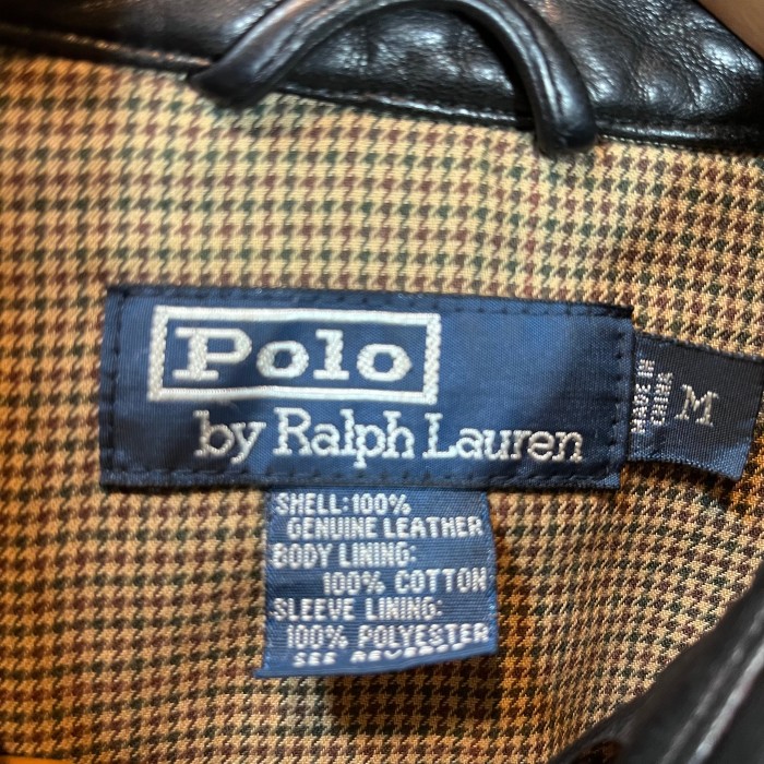 90s Polo by Ralph Lauren/レザージャケット /本革/ブラック/ポロラルフローレン/90's/ビンテージ/ヴィンテージ/vintage/leather jacket/RRL/ダブルアールエル/ブルゾン | Vintage.City 빈티지숍, 빈티지 코디 정보