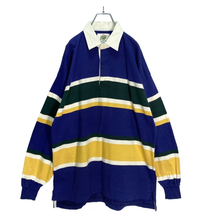 90s FIELD gear L/S multicolored design rugger shirt | Vintage.City 빈티지숍, 빈티지 코디 정보