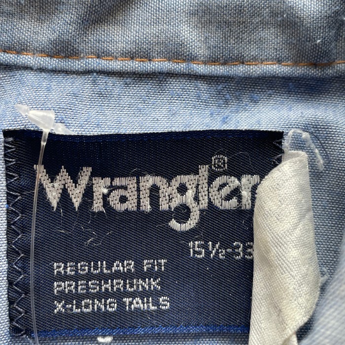 80〜90's Wrangler chambray Western shirt                                                         古着　us古着　ラングラー　シャンブレーシャツ　ウエスタンシャツ | Vintage.City 古着屋、古着コーデ情報を発信