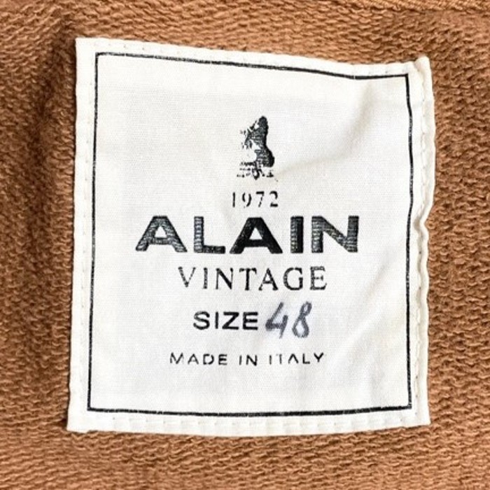 【UNITED ARROWS取り扱い】MADE IN ITALY製 ALAIN VINTAGE ショールカラースウェットカーディガン ブラウン 48/Mサイズ | Vintage.City 빈티지숍, 빈티지 코디 정보