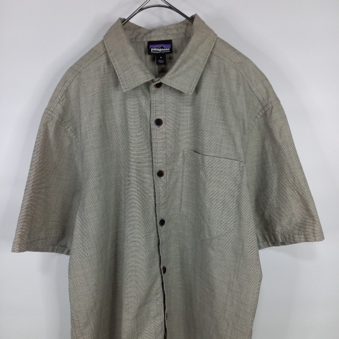 パタゴニア　シャツ　半袖　ポケット　刺繍　チェック　グレー　S | Vintage.City 古着屋、古着コーデ情報を発信