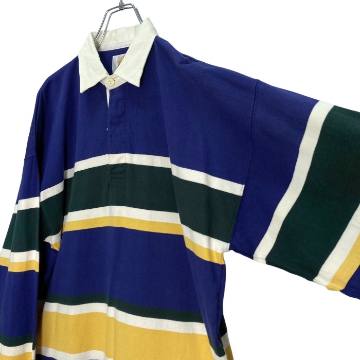 90s FIELD gear L/S multicolored design rugger shirt | Vintage.City 빈티지숍, 빈티지 코디 정보