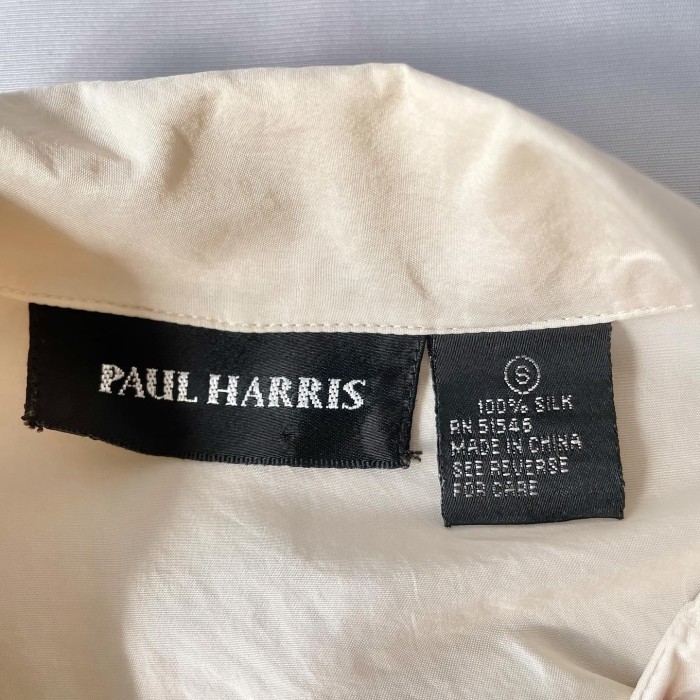 Paul Harris 刺繍入りアイボリー シルクブラウス 90s y2k vintage長袖シャツ | Vintage.City 빈티지숍, 빈티지 코디 정보