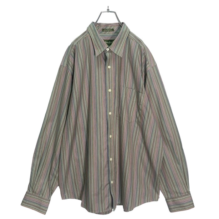 90-00s Eddie Bauer L/S multicolored design stripe shirt | Vintage.City Vintage Shops, Vintage Fashion Trends