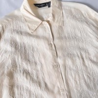 Paul Harris 刺繍入りアイボリー シルクブラウス 90s y2k vintage長袖シャツ | Vintage.City 古着屋、古着コーデ情報を発信