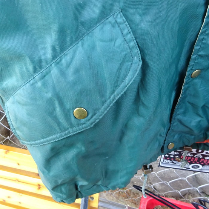 リーボック ダブルナイロンジャケット XL グリーン フルジップ フルボタン 襟 9903 | Vintage.City 古着屋、古着コーデ情報を発信