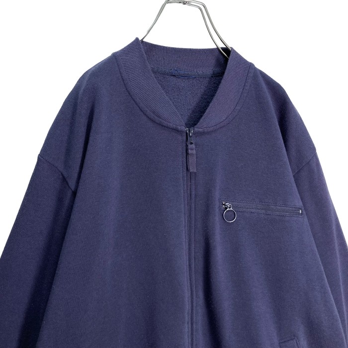 90-00s zip-up fade navy design sweat jacket | Vintage.City Vintage Shops, Vintage Fashion Trends