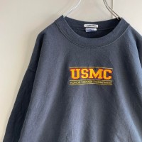 USMC embroidery logo sweat size M 配送C 米軍　刺繍ロゴ　スウェット　メキシコ製　ギルダン | Vintage.City 古着屋、古着コーデ情報を発信