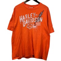 Harley-Davidson/イーグルプリント/Tシャツ/USA古着/カットソー/バイク/バイカー/ライダー/両面プリント/オレンジ/コットン/ハーレーダビッドソン | Vintage.City 빈티지숍, 빈티지 코디 정보